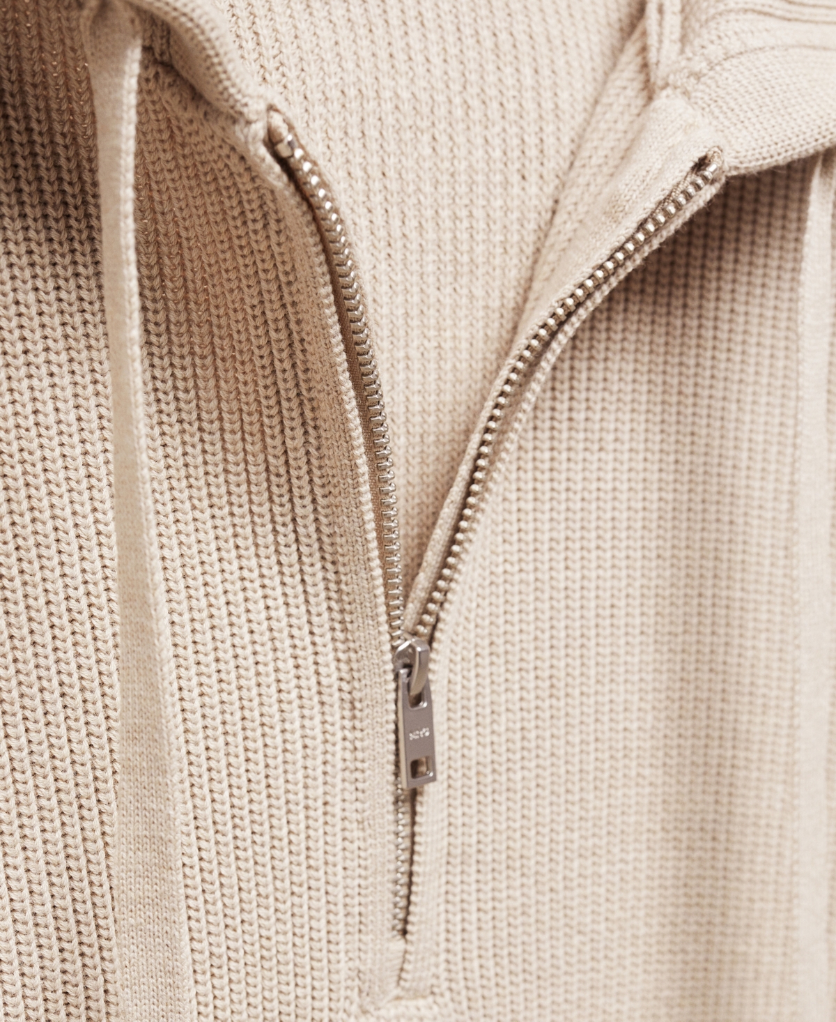 Shop Mango Men's Hooded Knit Sweatshirt In Light,pastel Grey