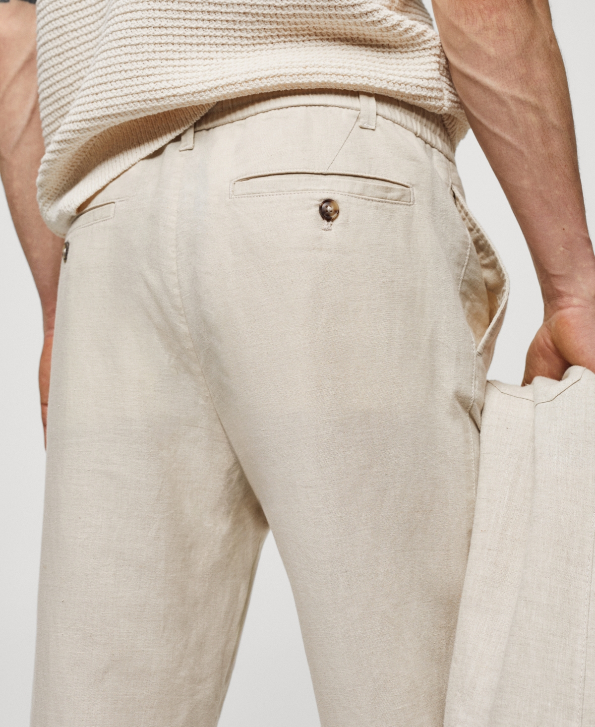 Shop Mango Men's Slim-fit Drawstring Pants In Burgundy