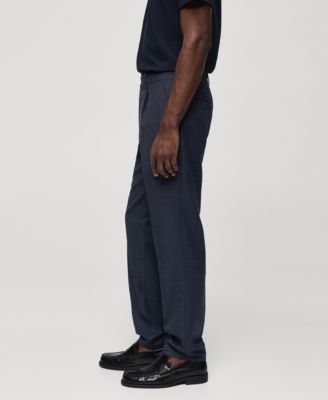 Men's Pleat Detail Wool Pants