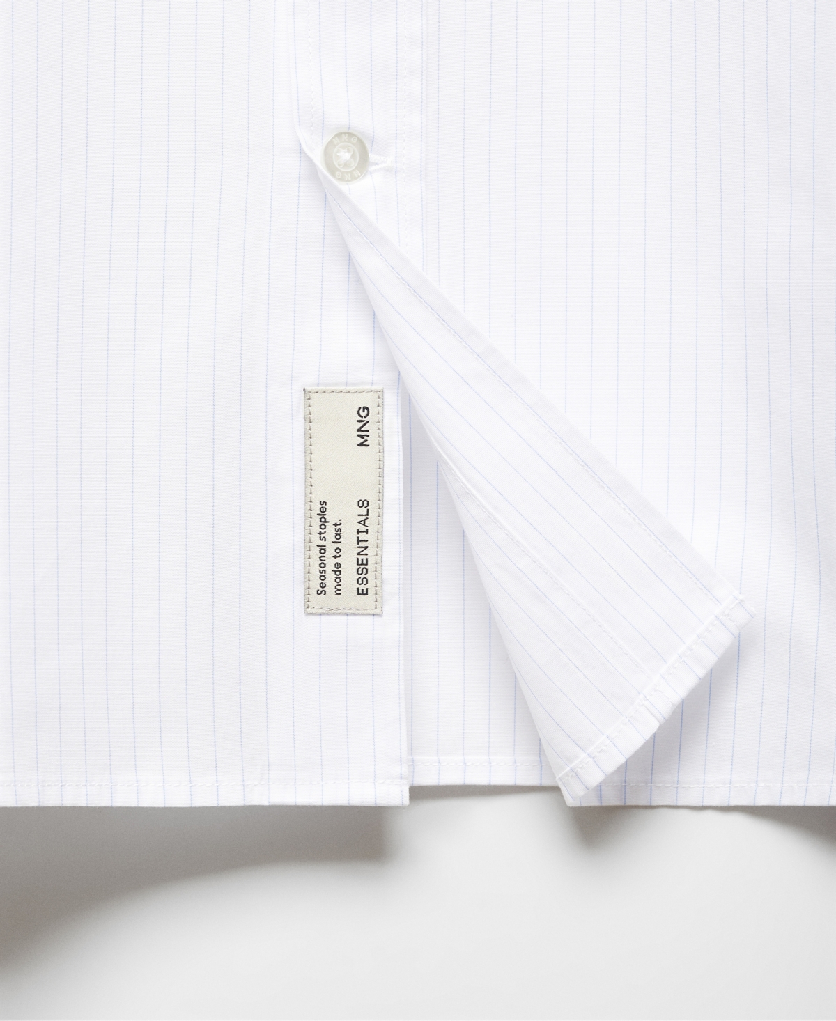 Shop Mango Men's Regular Fit Striped Cotton Shirt In White