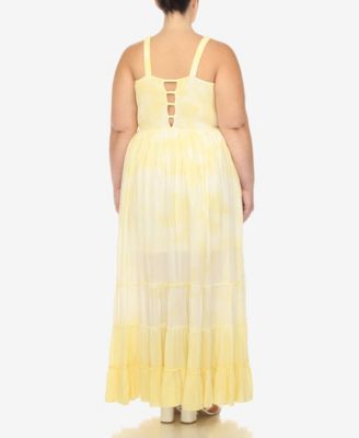 Plus Size Smocked Ruffle Maxi Dress