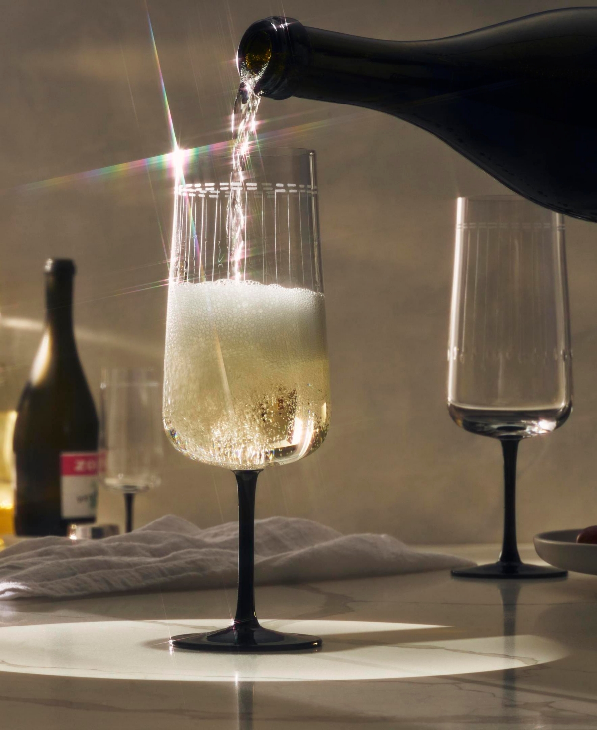 Zwiesel Glas Handmade Glamorous Champagne Flute 10.7oz In Clear