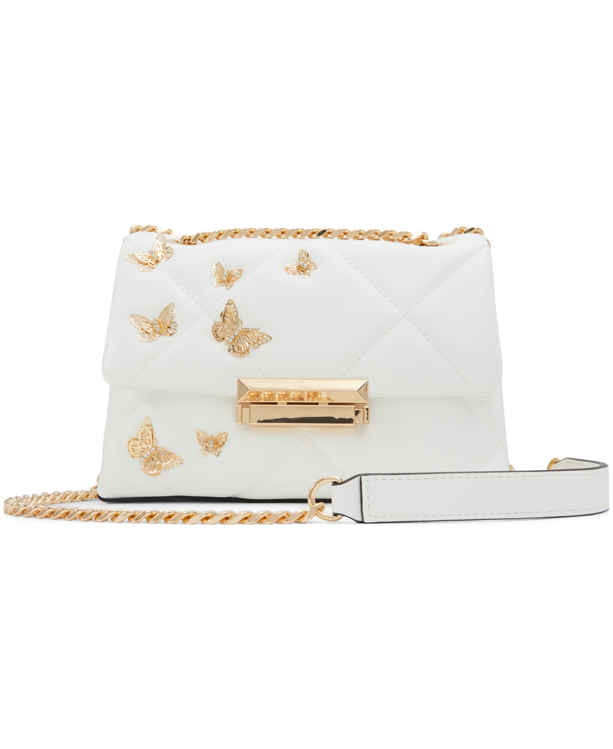Shop Aldo Softdalsbyyx Synthetic Small Crossbody Bag In White