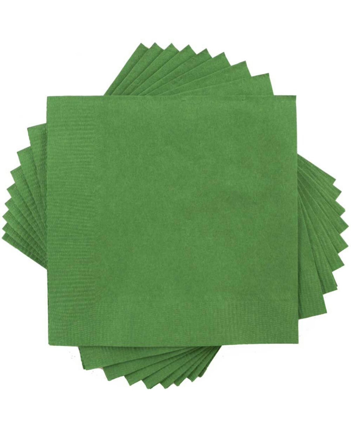Medium Lunch Napkins - 6.5" x 6.5" - 40 Per Pack - Green