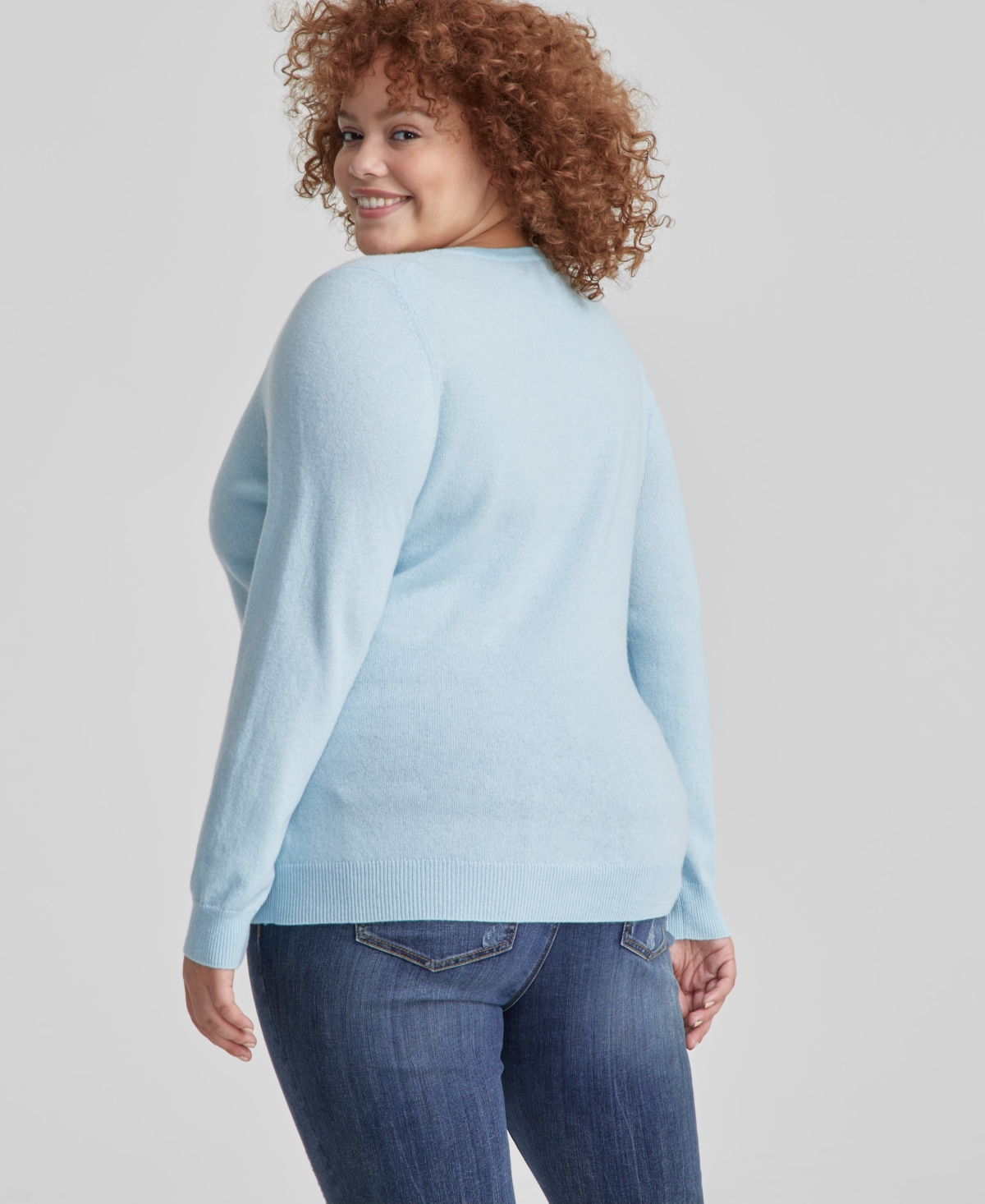 Charter Club Plus Size 100% Cashmere Crewneck Sweater, Created for Macy's