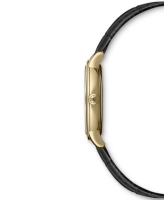 Women's Swiss Toccata Black Leather Strap Watch 29mm