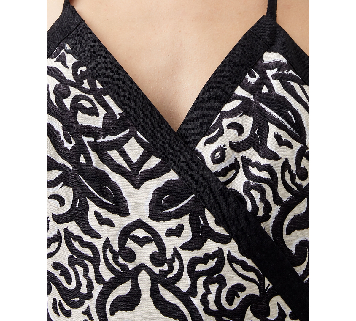 French Connection Women's Printed Halter Sleeveless Wrap Dress