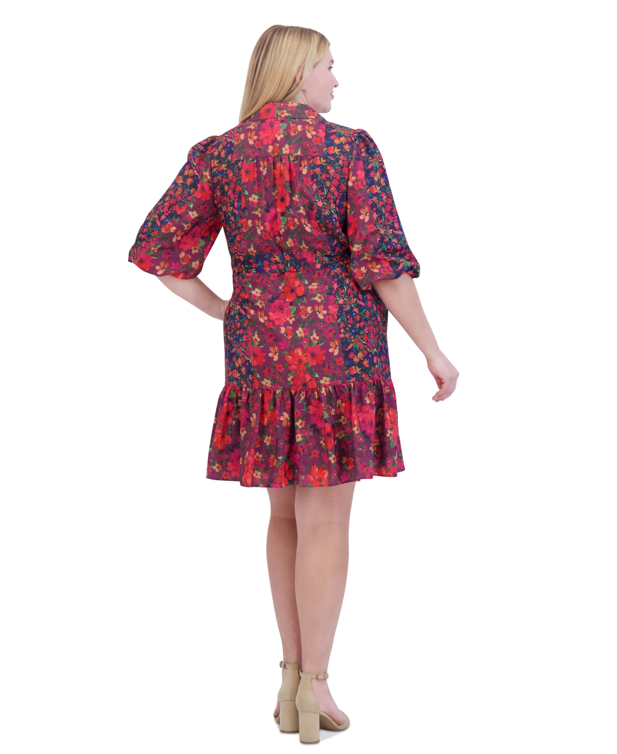 Jessica Howard Plus Size Floral-Print Fit & Flare Dress