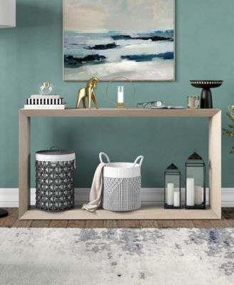 Osmond 55" Wide Rectangular Console Table in Alder White