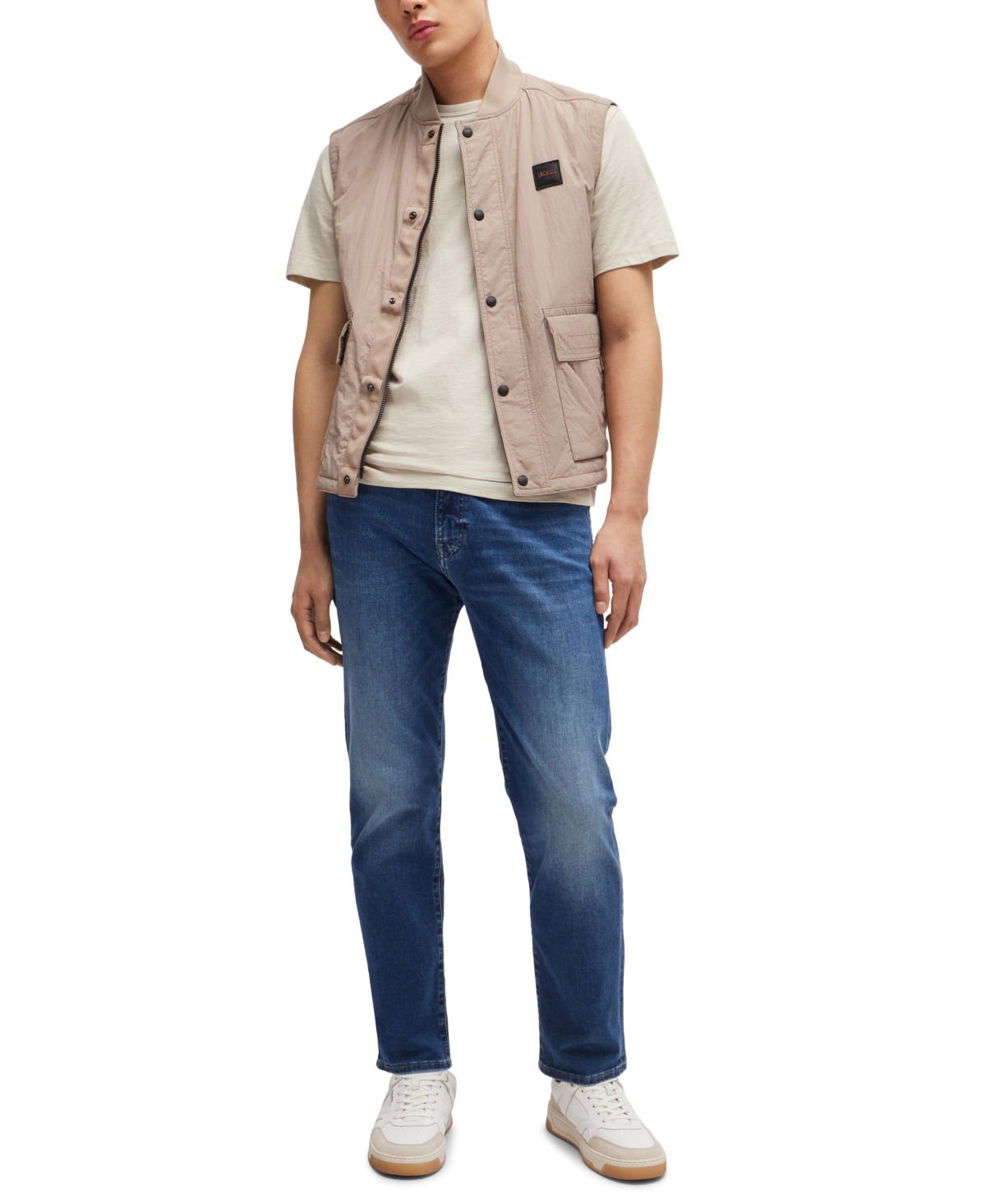 Boss by Hugo Boss Men's Blue Soft-Motion Regular-Fit Jeans