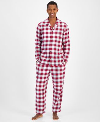 Club Room Men s 2 Pc. Sato Plaid Flannel Pajama Set Created for Macy s Macy s