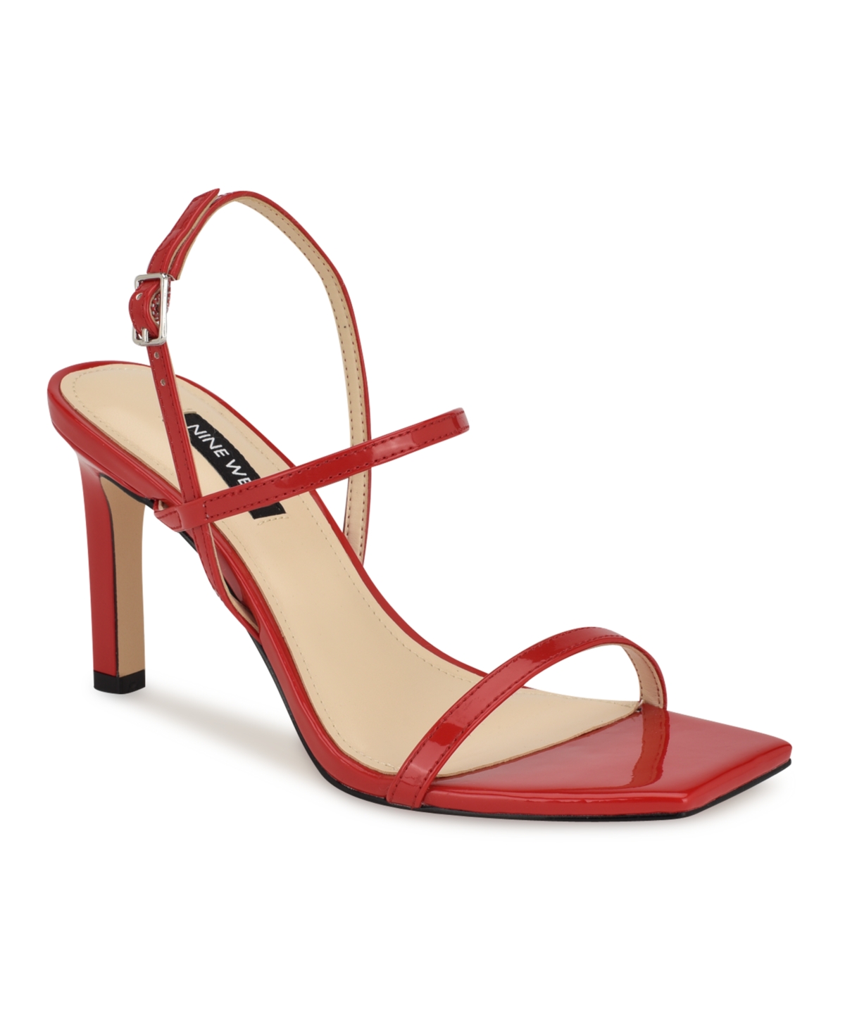 Nine West Women's Olah Square Toe Heeled Dress Sandals