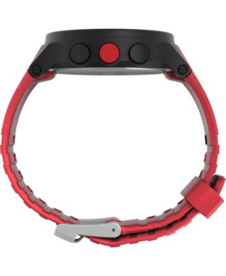 Unisex Ironman T200 Quartz Digital Red Silicone Strap 42mm Round Watch