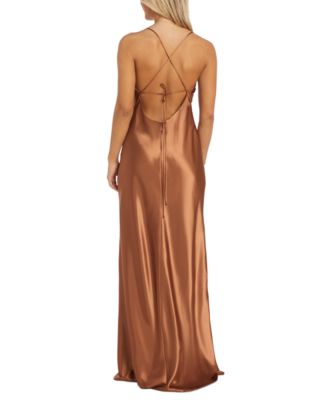 Juniors' Tie-Back Sleeveless Scoop-Neck Dress