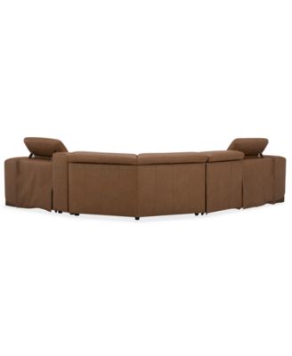 Lovro 5-Pc. Leather Sectional with 2 Power Motion Chairs & 1 Console, Created for Macy's