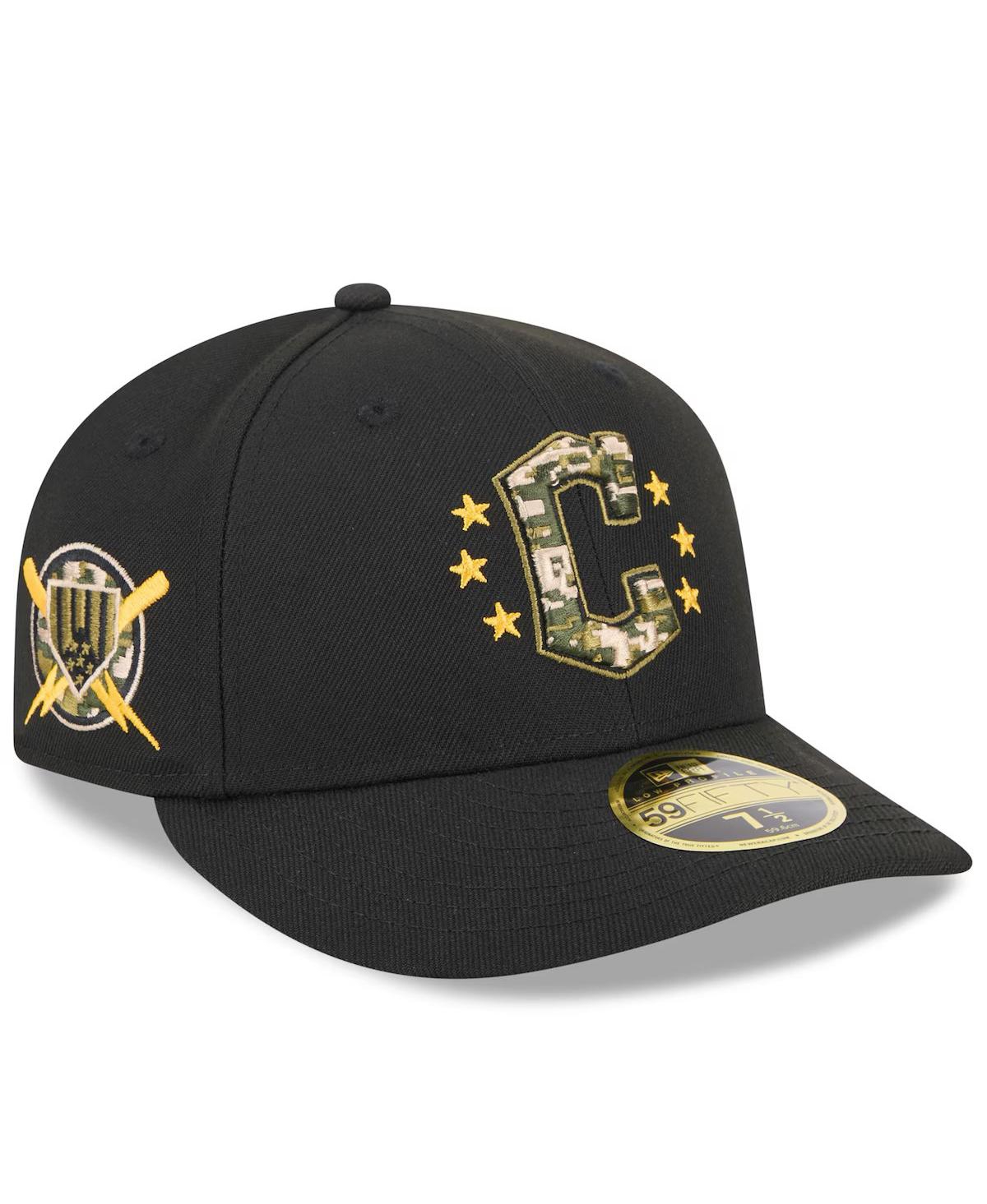 Shop New Era Men's Black Cleveland Guardians 2024 Armed Forces Day Low Profile 59fifty Fitted Hat
