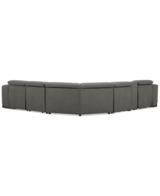 Lovro 6-Pc. Leather Sectional with 2 Power Motion Chairs & 1 Console