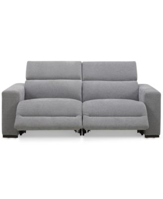 Nevio 2-Pc. Fabric Power Headrest Sectional with 2 Power Motion Chairs
