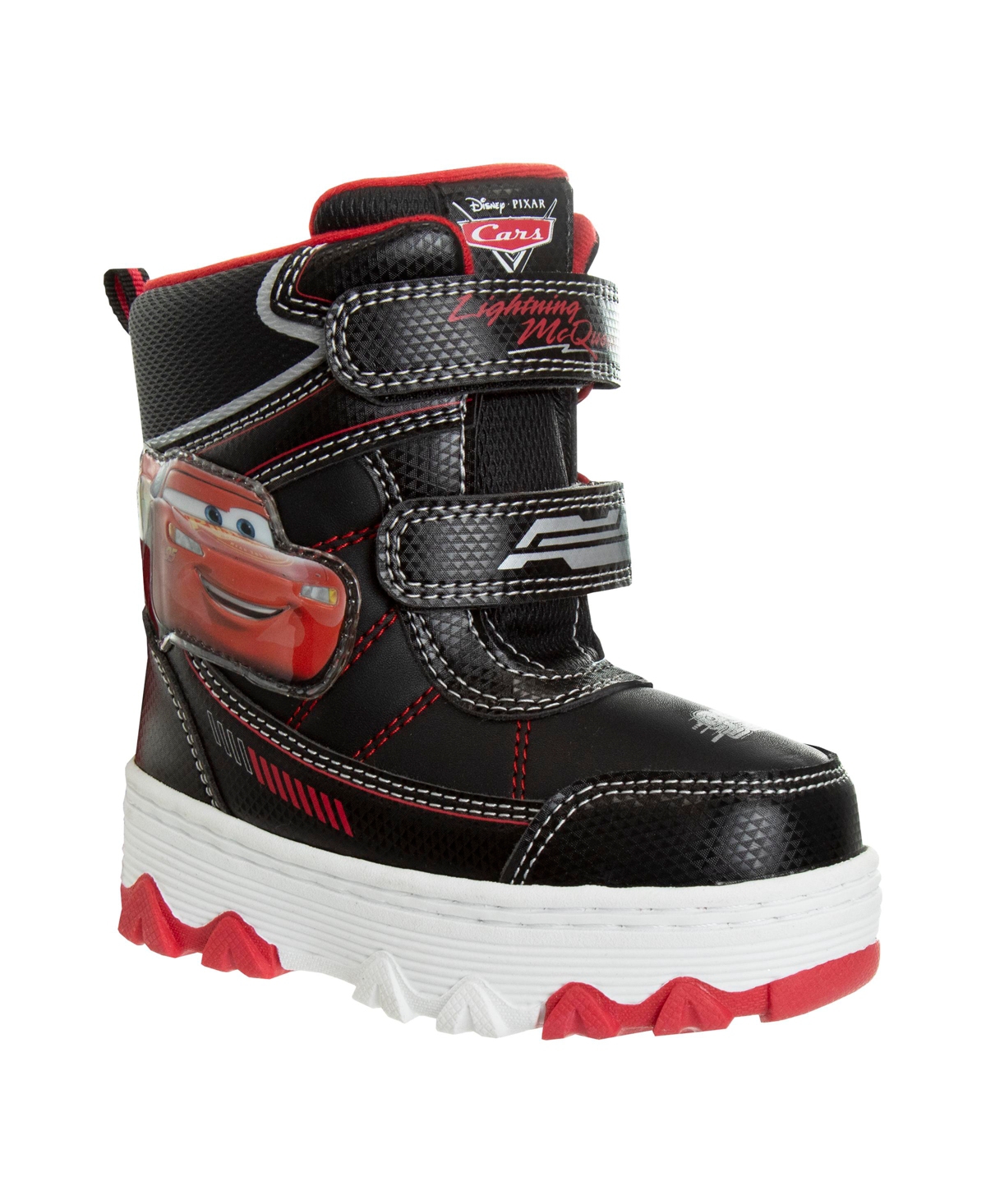 Shop Disney Pixar Toddler Boys Cars Slip-resistant Insulated Snow Boots In Black,red