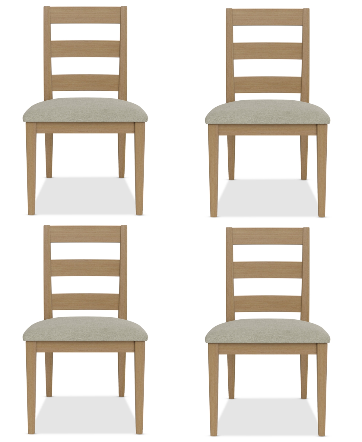 MACY'S DAVIE 4 PC. LADDER SIDE CHAIR SET 