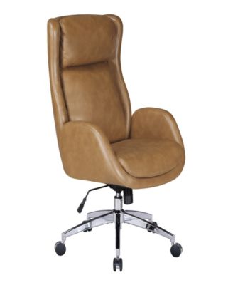 Office Star Blanchard Office Chair in Nutmeg Leatherette Upholstery