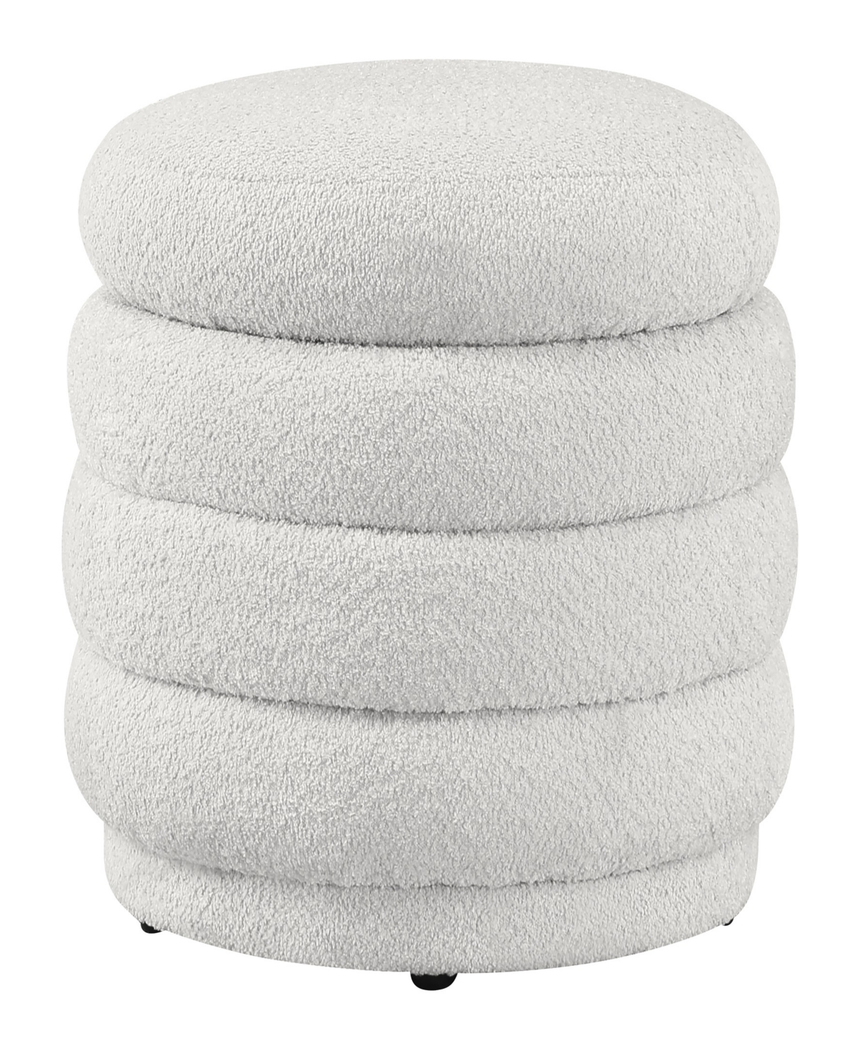Osp Home Furnishings Office Star Cecil Storage Ottoman-parchment Sherpa Fabric In Natural