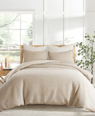 Levtex Home Cloud Waffle Textured 3-Pc. Duvet Cover Set, King/California King - Taupe, King/California King