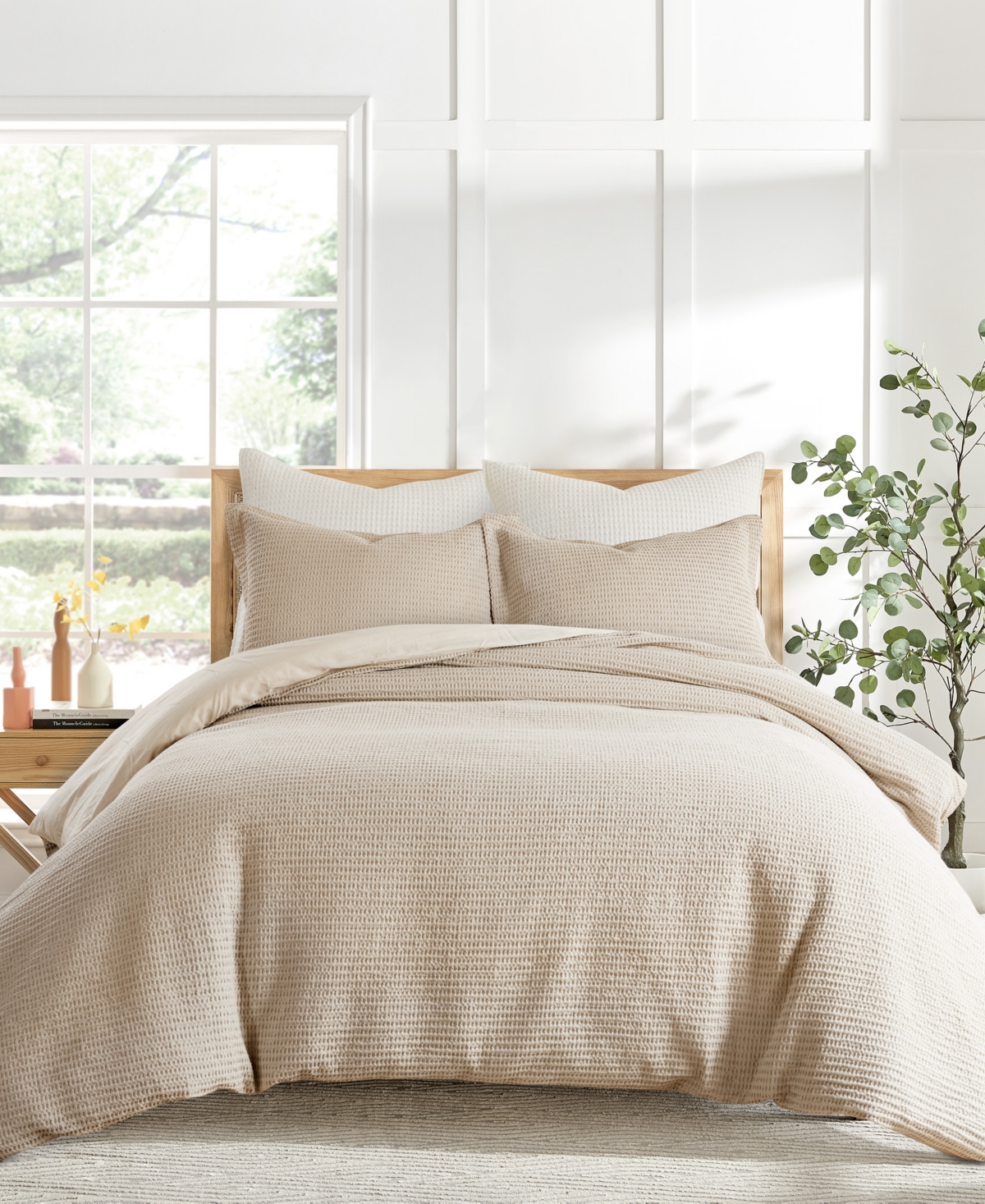 Levtex Cloud Waffle Textured 3-pc. Duvet Cover Set, King/california King In Taupe