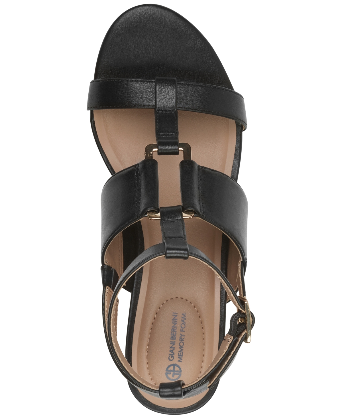 Giani Bernini Women's Christaa Memory Foam Strappy Wedge Sandals, Created For Macy's In Cognac