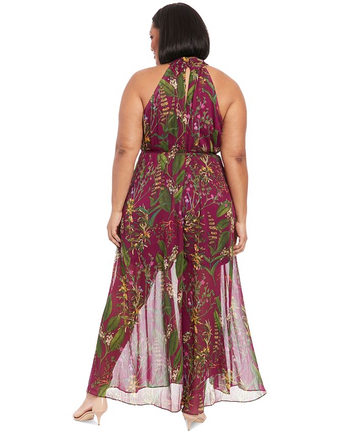 Women Plus Size Halter Neck Jumpsuit