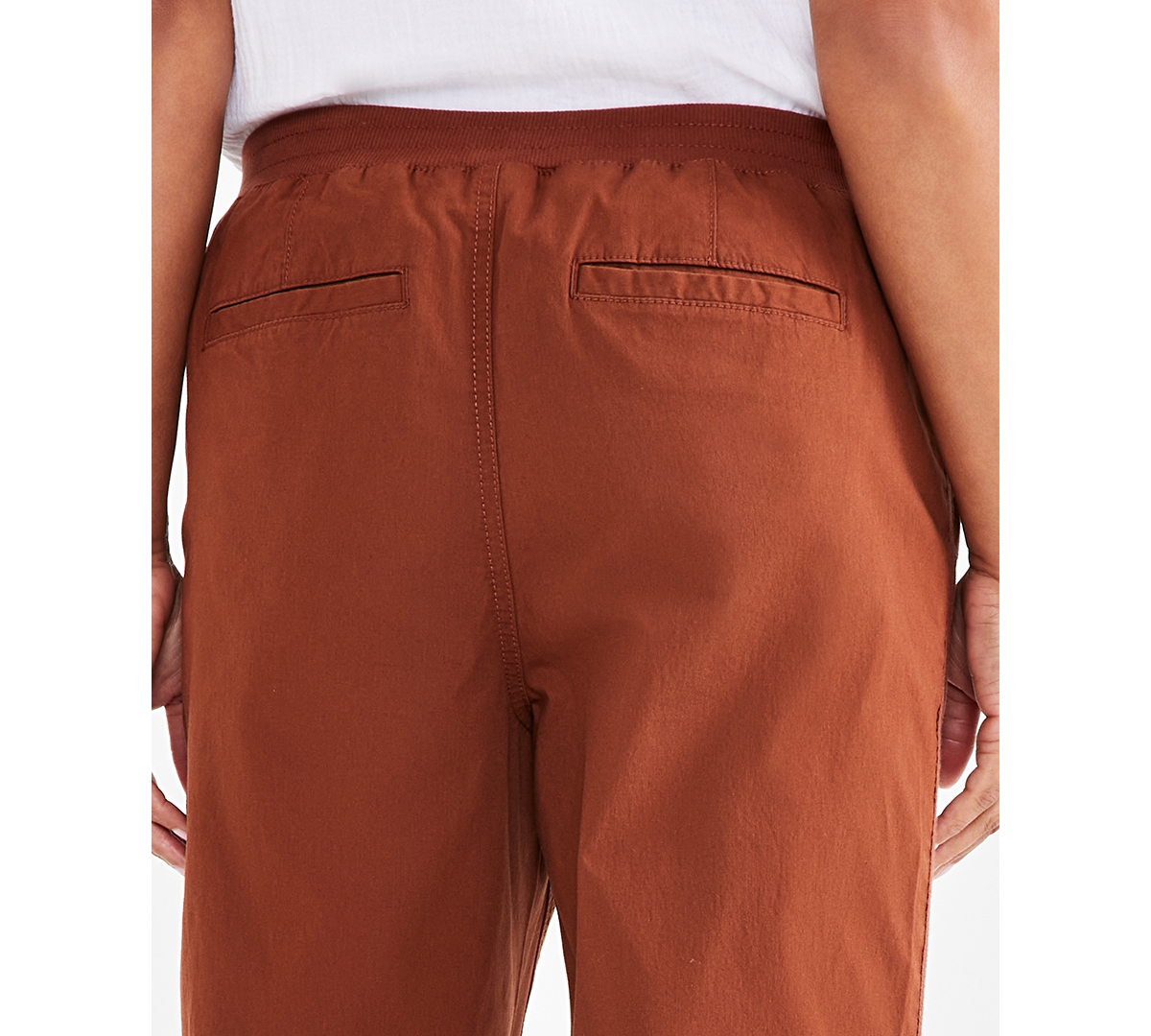 Style & Co Petite Embellished Pull-On Twill Pants, Created for Macy's