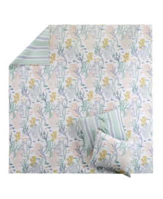 Ocean Meadow Reversible 3-Pc. Quilt Set, King/California King
