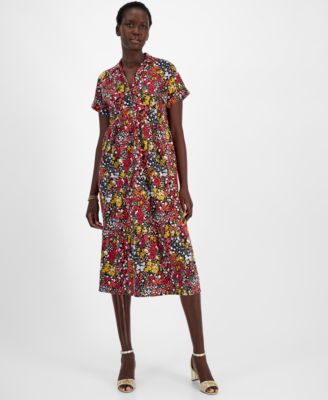 Macy's tommy hilfiger floral dress hotsell