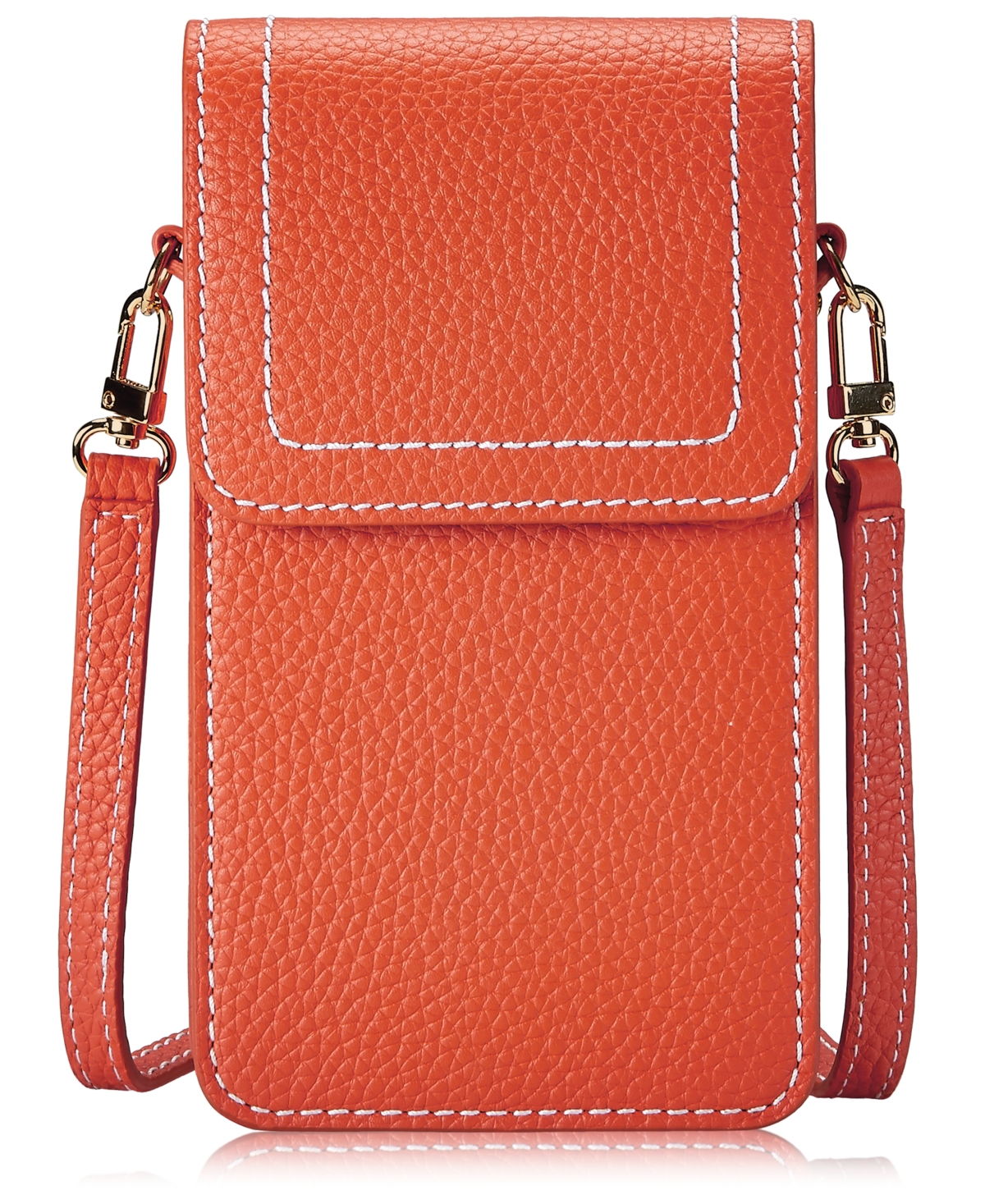 Shop Gigi New York Lauren Saddle Bag In Orange