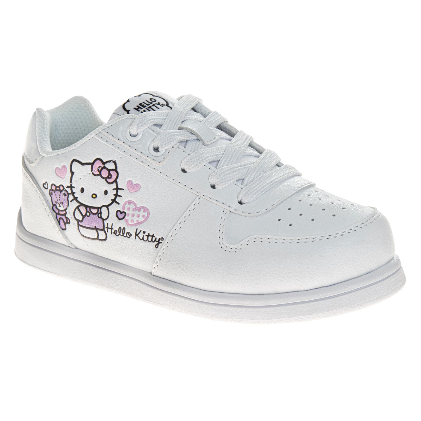 Детские лёгкие прочные спортивные кроссовки Hello Kitty для девочек, цвет: Белый — фото 1