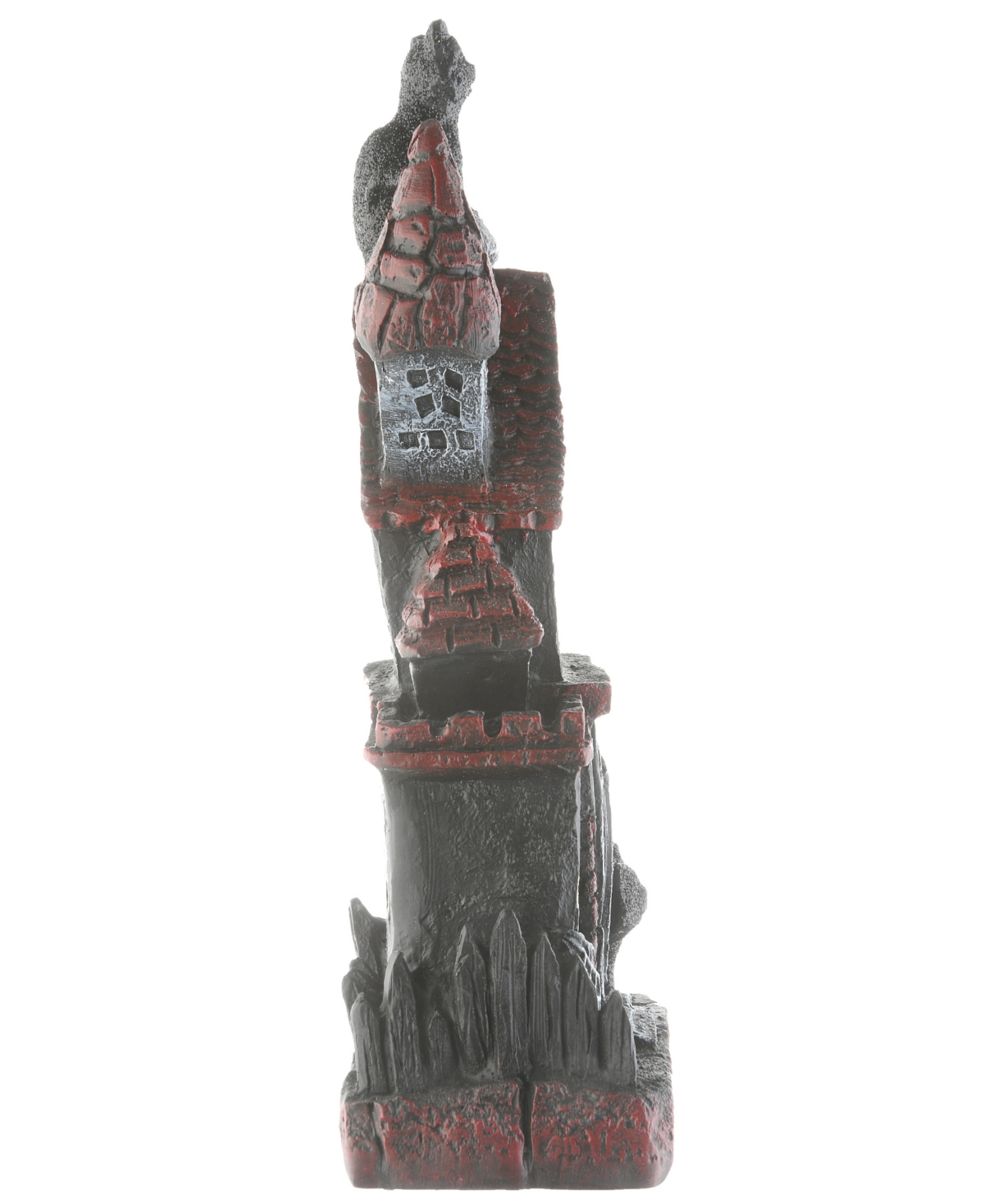National Tree Company 7" Pre-lit Haunted House Decoration, Led Lights, Halloween Collection In Black