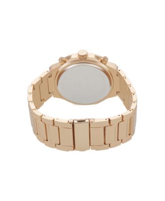 Men's Brushed Gold-Tone Metal Bracelet Watch 46mm