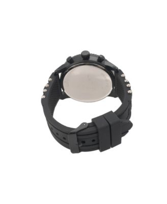 Men's Black Silicone Strap Watch 48mm