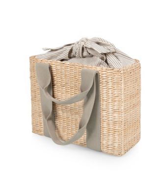 Parisian Woven Seagrass Insulated Tote Bag