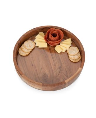 Barista Acacia Wood Glass Serving Tray