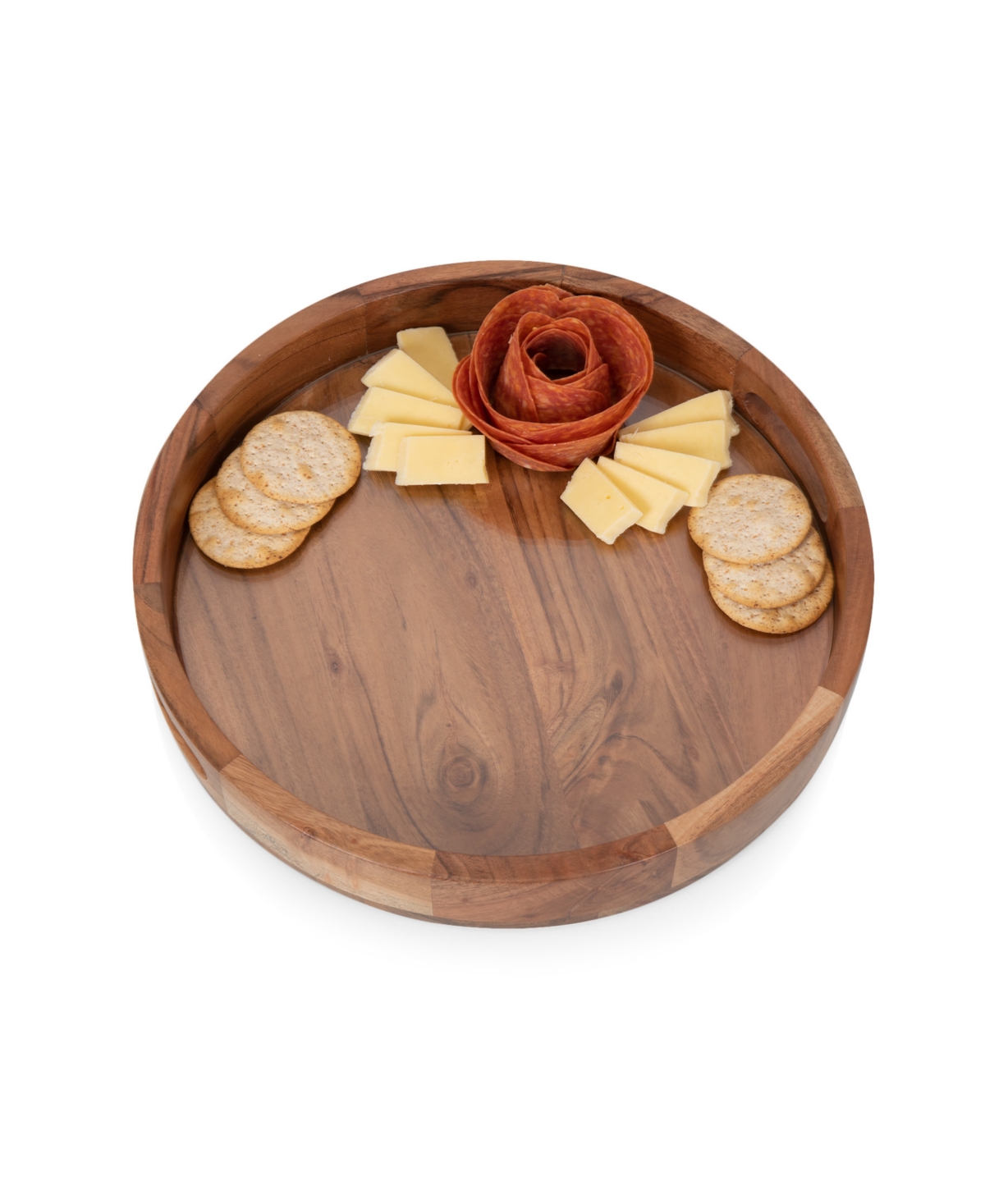 Toscana Barista Acacia Wood Glass Serving Tray In Brown