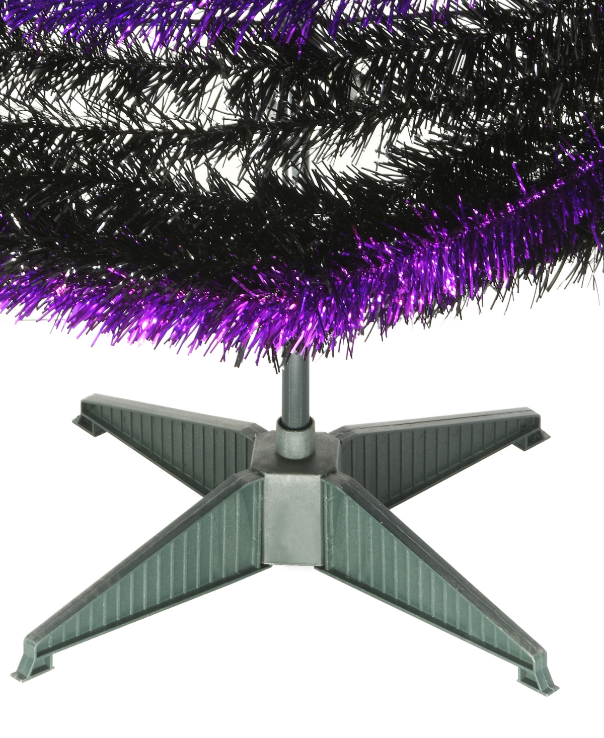 National Tree Company 7.5' Pre-lit Artificial Halloween Tree, Black, Evergreen, Led Lights, Includes Stand, Halloween Coll In Black