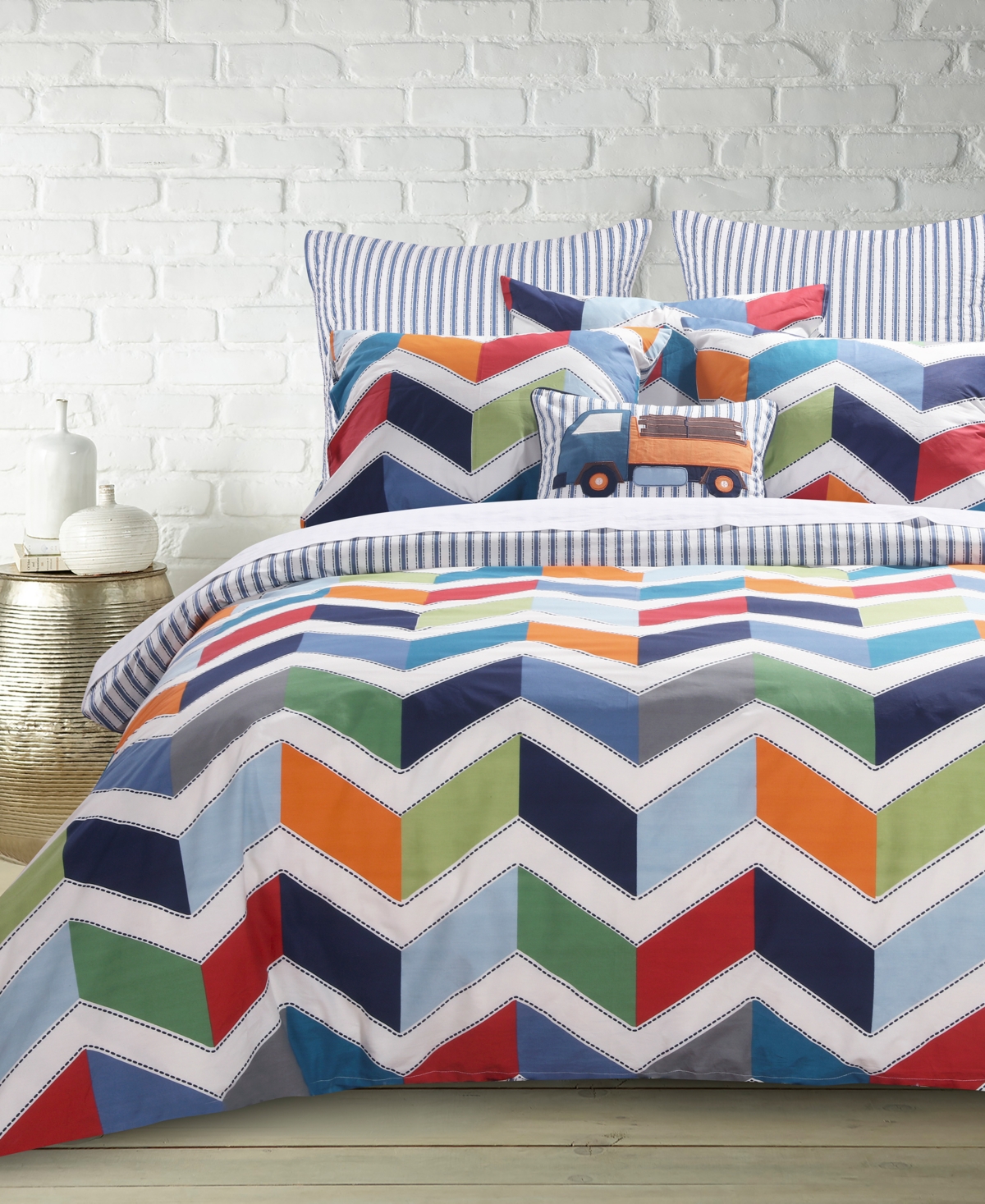 Levtex Dominik Reversible 2-pc. Duvet Cover Set, Twin/twin Xl In Multicolor