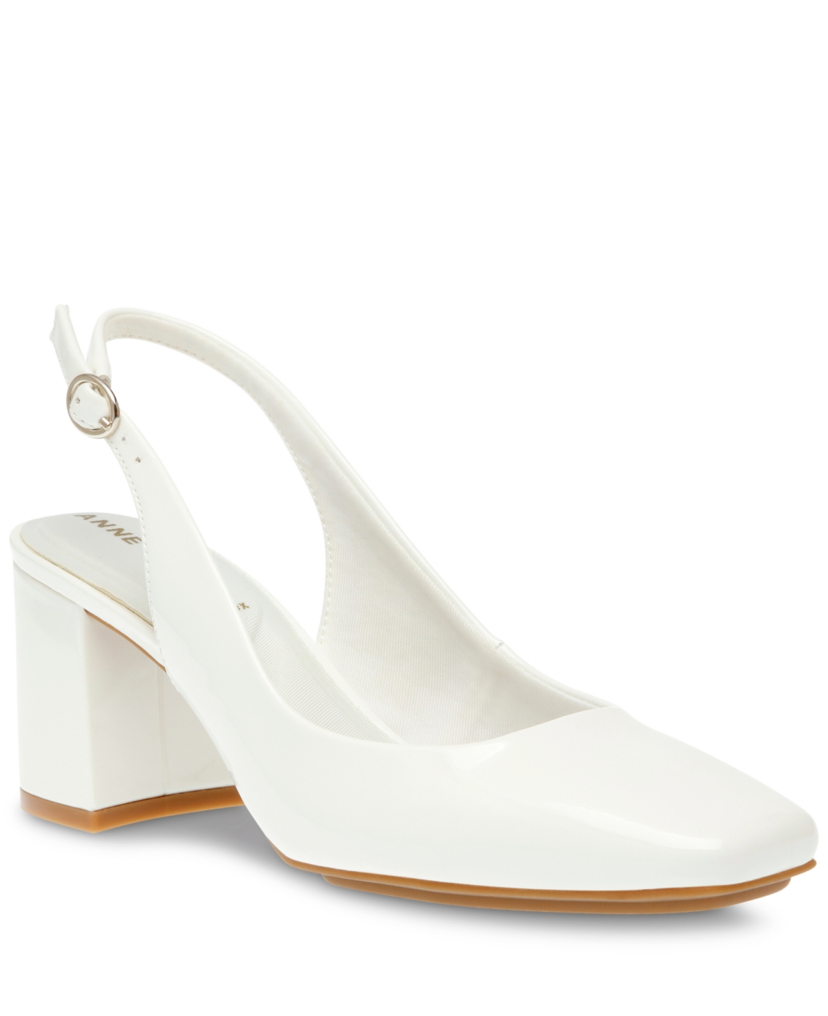 Anne Klein Women's Laney Sling Back Dress Heel Sandals In White