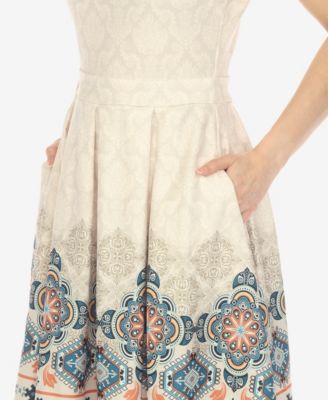 Women's Fit and Flare Knee Length Dress