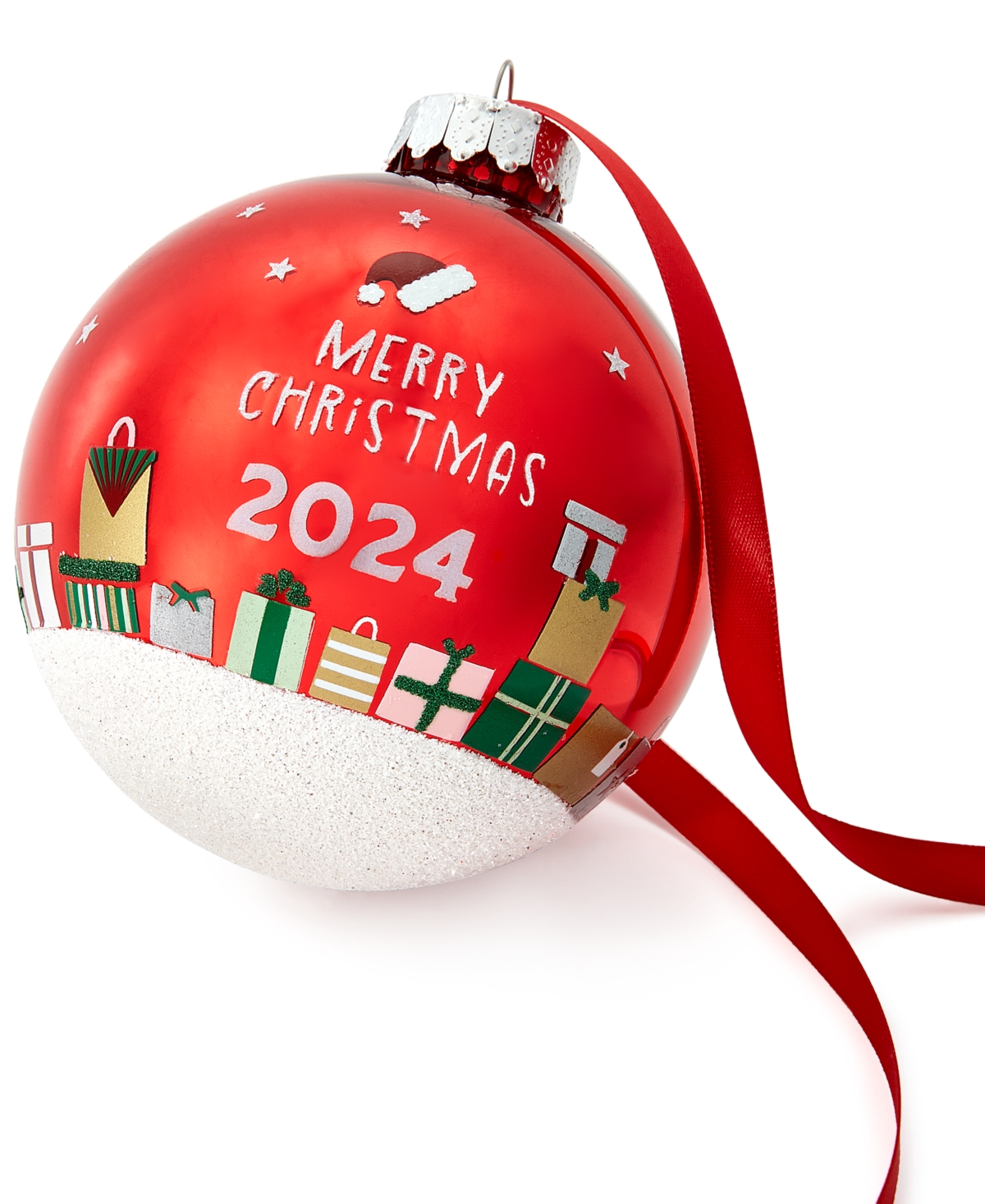 Holiday Lane Christmas Cheer Red Scenery Ornament, Exclusively at Macy's