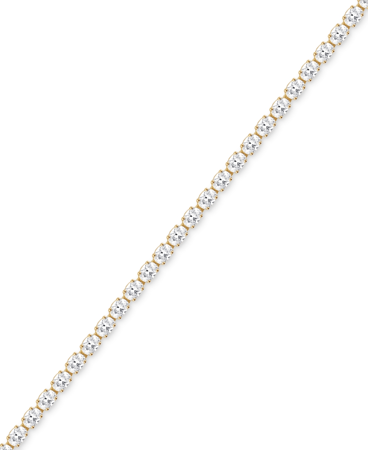 Badgley Mischka Lab Grown Diamond Oval-Cut Tennis Bracelet (9 ct. t.w.) in 14k White, Yellow or Rose Gold
