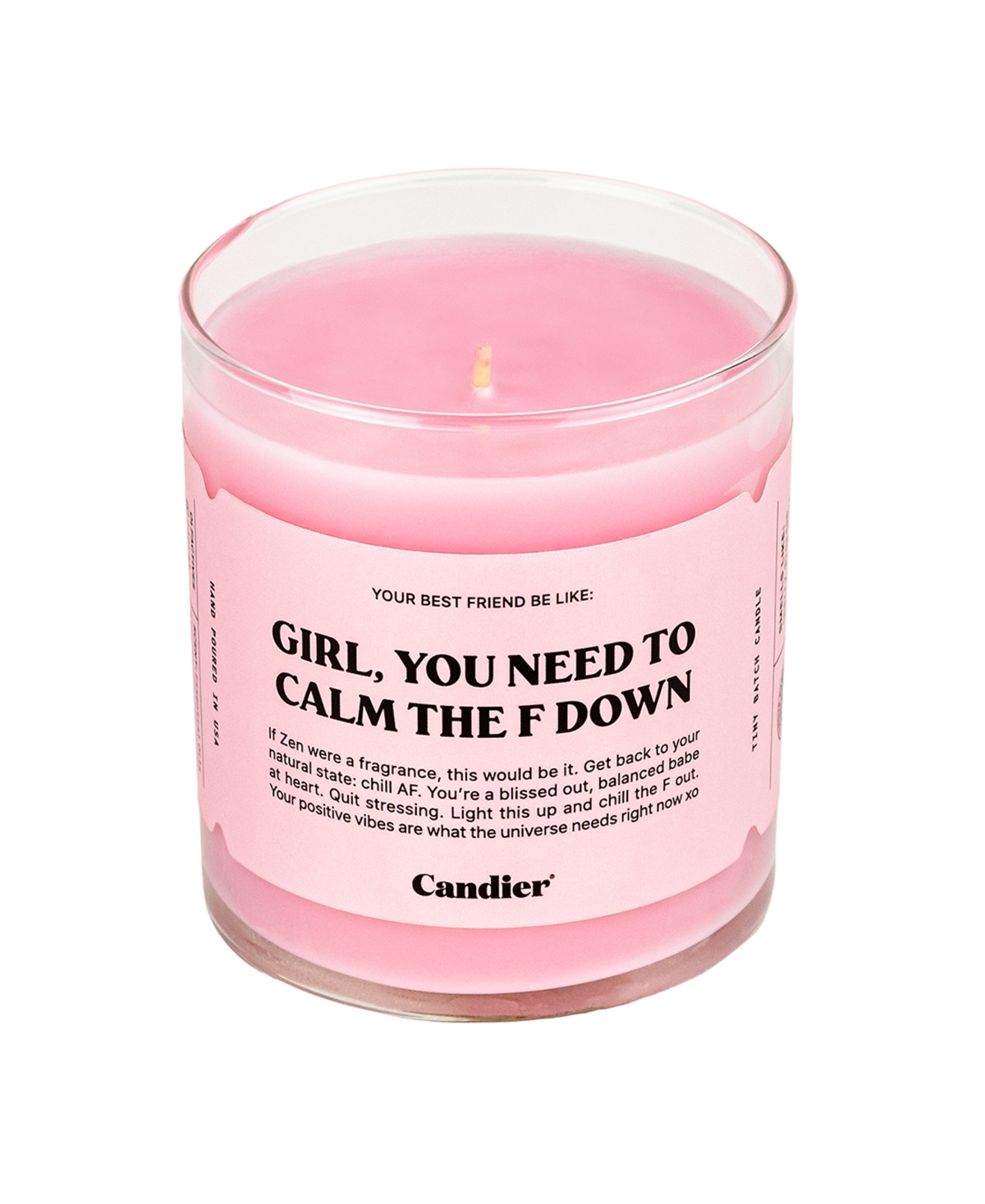 Calm the F Down Candle - Pink