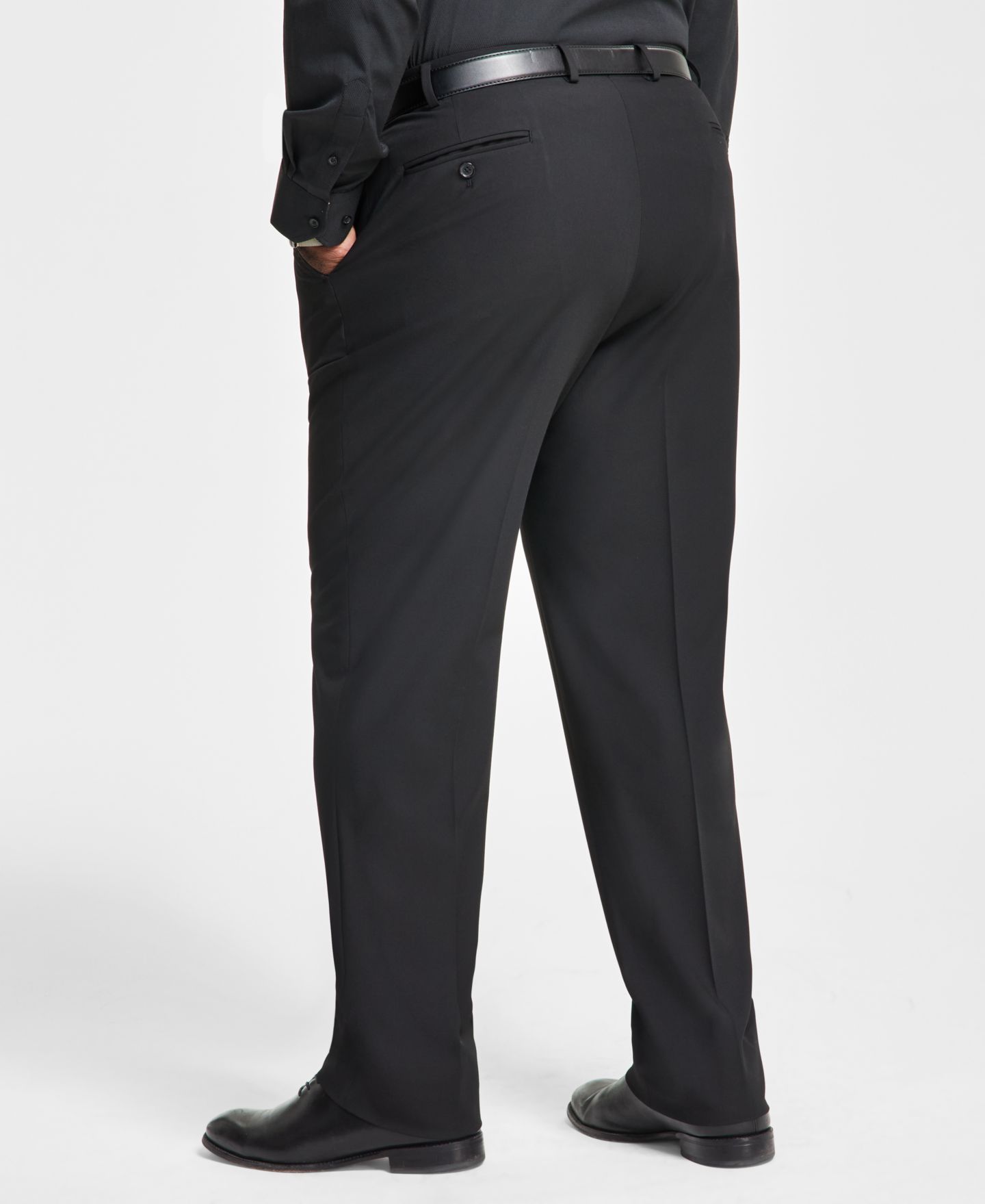 Мужские брюки Tayion Collection Classic-Fit Solid Suit Separate, цвет: Чёрный — фото 3