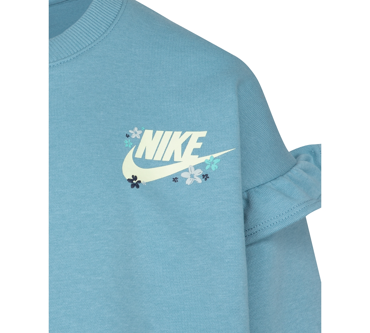 Nike Little Girls 2-Pc. Fresh Cut Ruffled Sweatshirt & Leggings Set - U90midnigh